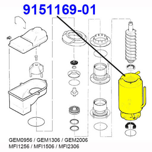 9151169-01 Evaporator Barrel Diagram