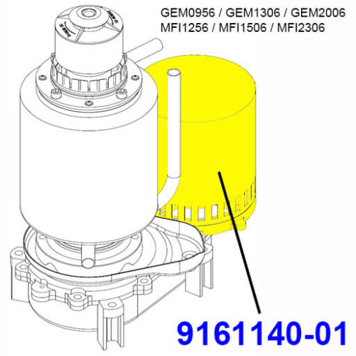 9161140-01 230v Drive Motor Only Diagram