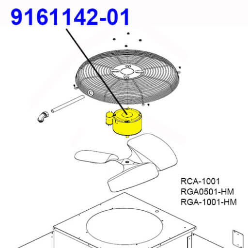 9161142-01 Fan Motor, 115v Diagram