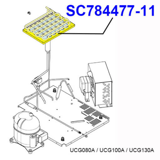 SC784477-11 Evaporator Assembly Diagram