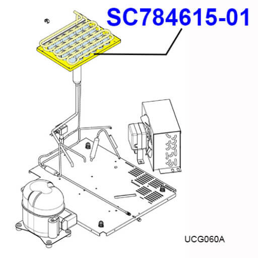 SC784615-01 Evaporator Assembly Diagram