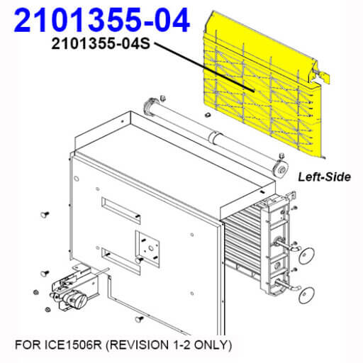 2101355-04S Splash Curtain, LH Diagram
