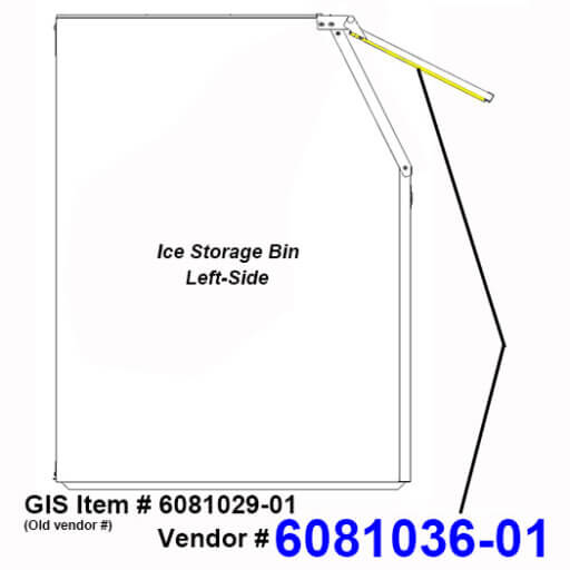 6081036-01 Bin Door V-Gasket Diagram