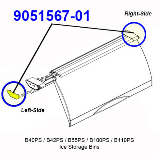 9051567-01 End Cap Hinge Cover Diagram