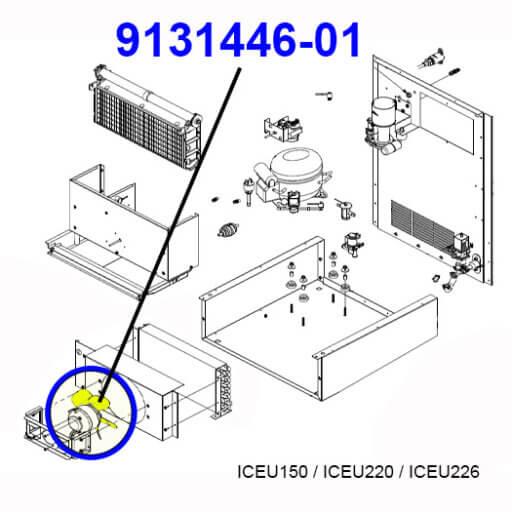 9131446-01 Fan Blade, 8", 5-Petals Diagram