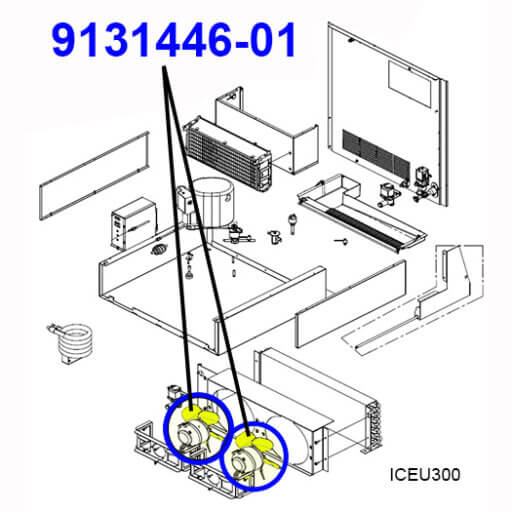 9131446-01 Fan Blade, 8", 5-Petals Diagram