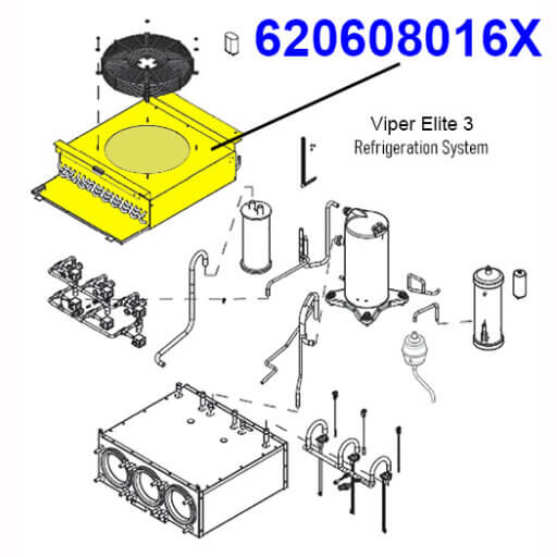 620608016X Condenser, Air Cooled Coil Assembly