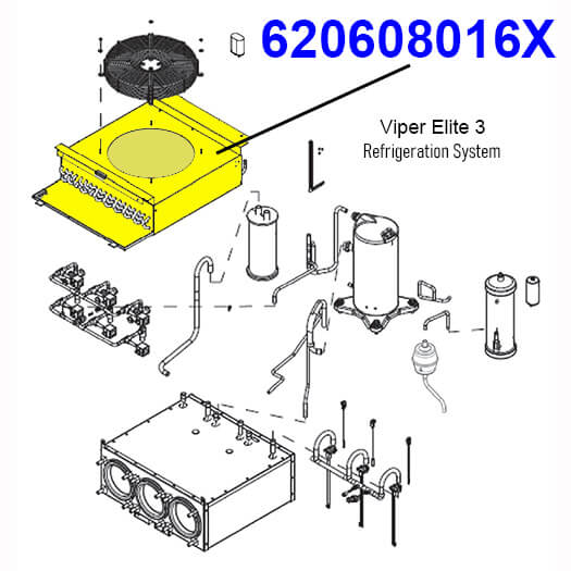 620608016X Condenser, Air Cooled Coil Assembly