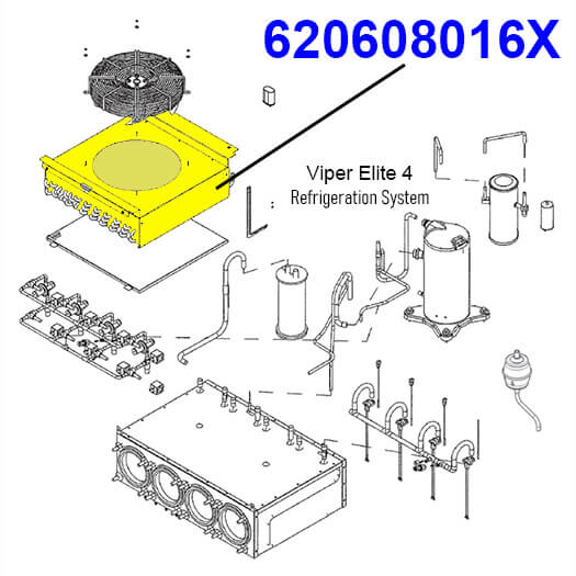 620608016X Condenser, Air Cooled Coil Assembly