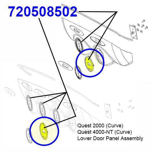 720508502 Push Button Bezel, Red