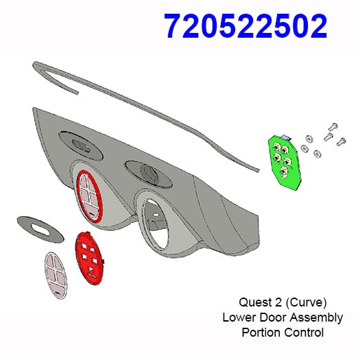 720522502 Lower Door Panel Assy, Portion Control