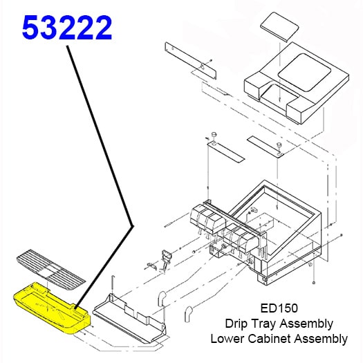 53222 ED150 Gray Drip Tray