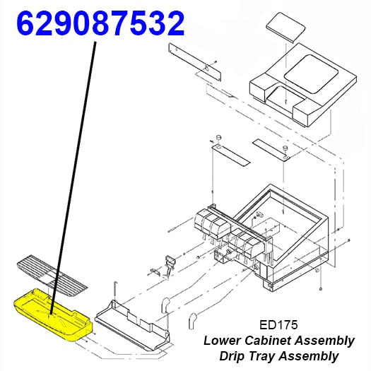 629087532 ED175 Drip Tray Kit, Black
