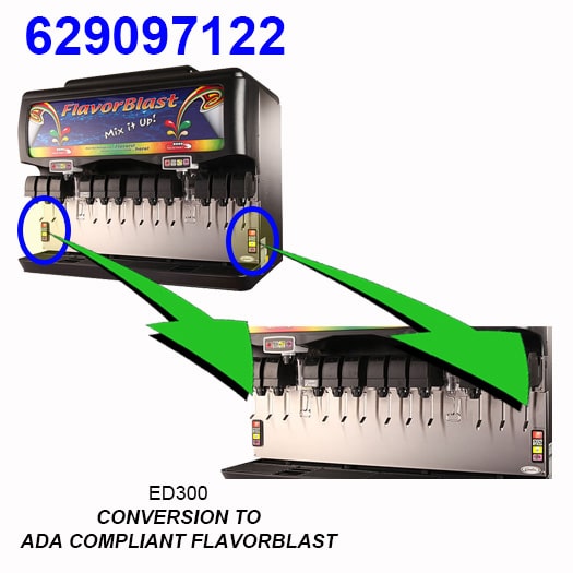 629097122 Splash Panel with Left & Right ADA keypads