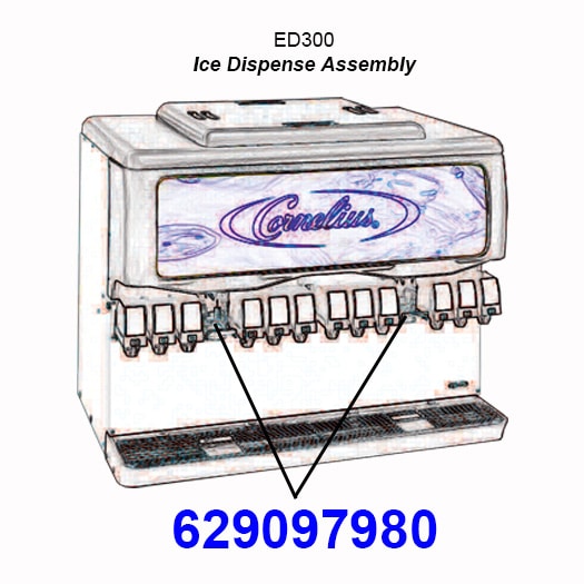 629097980 Touchless Double Ice Chute Kit