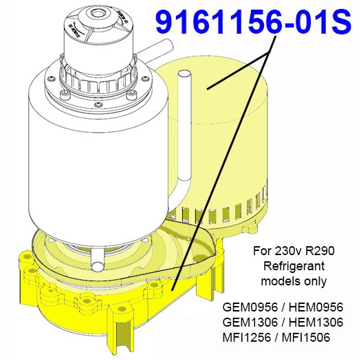 9161156-01S Gearcase and Motor Assembly