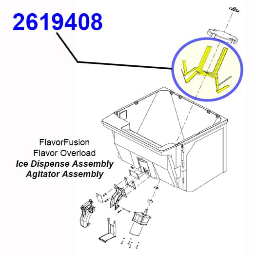 2619408 2-Piece Agitator