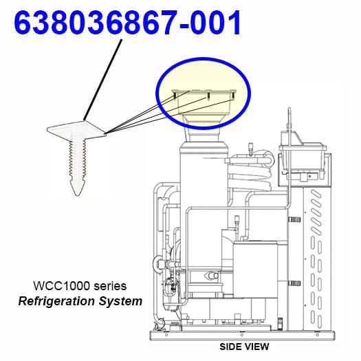 638036867-001 Dispense Tray Cover Clip