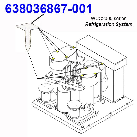 638036867-001 Dispense Tray Cover Clip