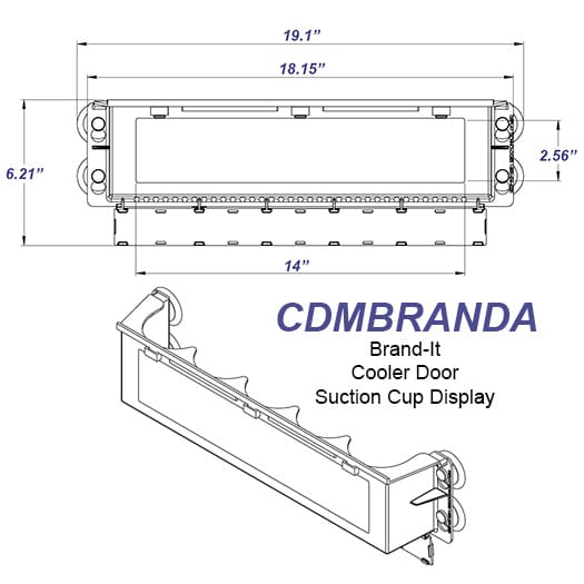 CDMBRANDA Brand-It Suction Cup Door Display