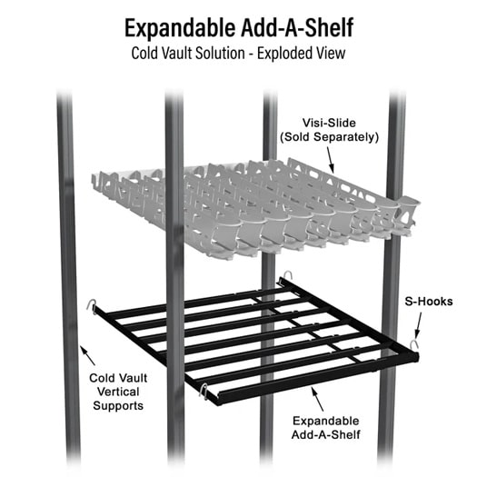 MTLINVAAD Expandable Cold Vault Add-a-Shelf