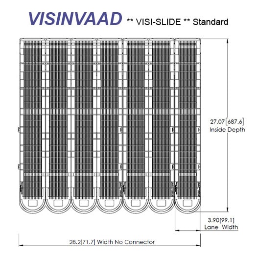 VISINVAAD Visi-Slide Standard, 7-Wide, High Ring
