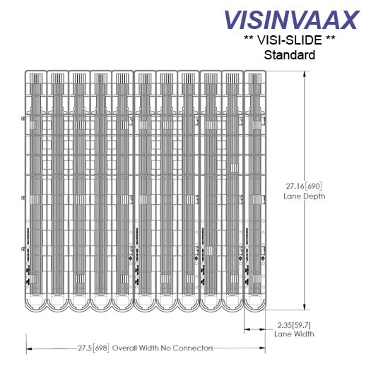 VISINVAAX Visi-Slide Standard, 11-Wide, Low Ring