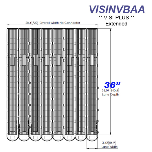 VISINVBAA Visi-Plus Extended, 8-Wide, Low Ring