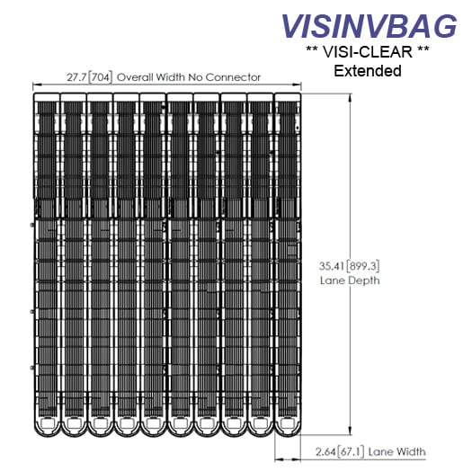 VISINVBAG Visi-Clear Extended, 10-Wide