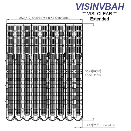 VISINVBAH Visi-Clear Extended, 9-Wide
