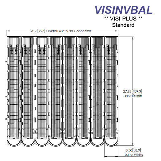 VISINVBAL Visi-Plus Standard, 8-Wide, High Ring