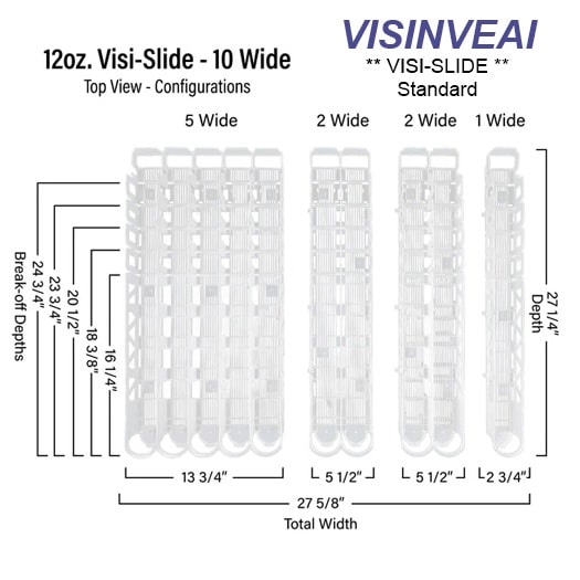 VISINVEAI Visi-Slide Standard, 10-Wide, Low Ring