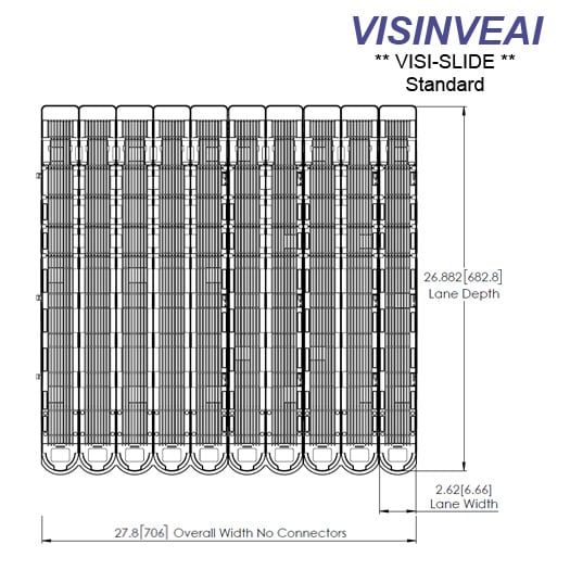 VISINVEAI Visi-Slide Standard, 10-Wide, Low Ring