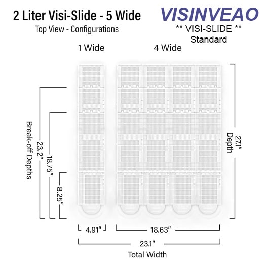 VISINVEAO Visi-Slide Standard, 5-Wide, High Ring