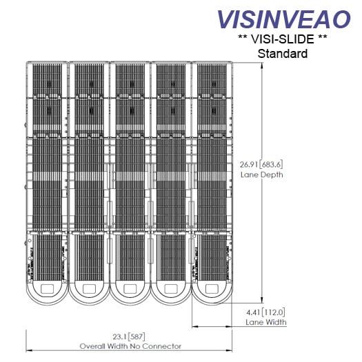 VISINVEAO Visi-Slide Standard, 5-Wide, High Ring