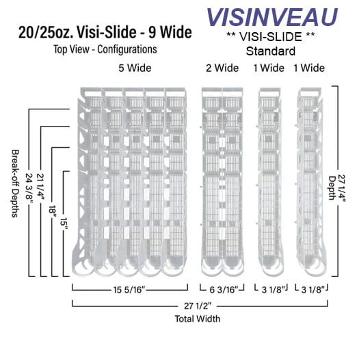 VISINVEAU Visi-Slide Standard, 9-Wide, High Ring