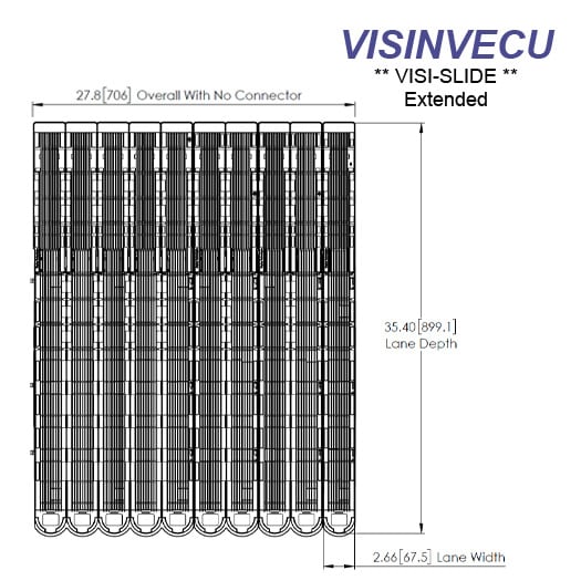 VISINVECU Visi-Slide Extended, 10-Wide, Low Ring