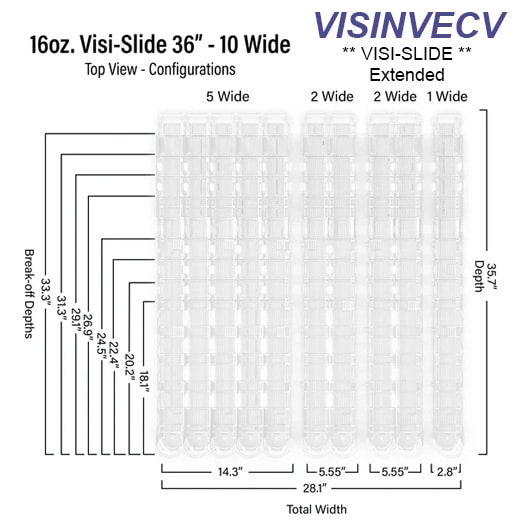 VISINVECV Visi-Slide Extended, 10-Wide, High Ring