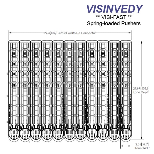 VISINVEDY Visi-Fast Pusher Glide, 11-Wide