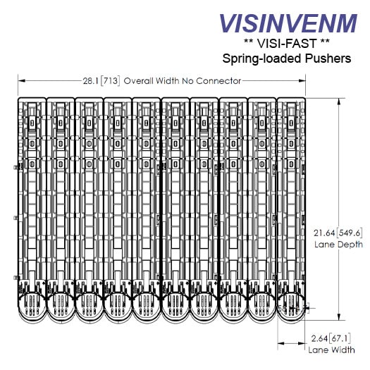 VISINVENM Visi-Fast Pusher Glide, 10-Wide