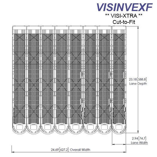 VISINVEXF Visi-Xtra Cut-to-Fit, 8 x 8, High Ring