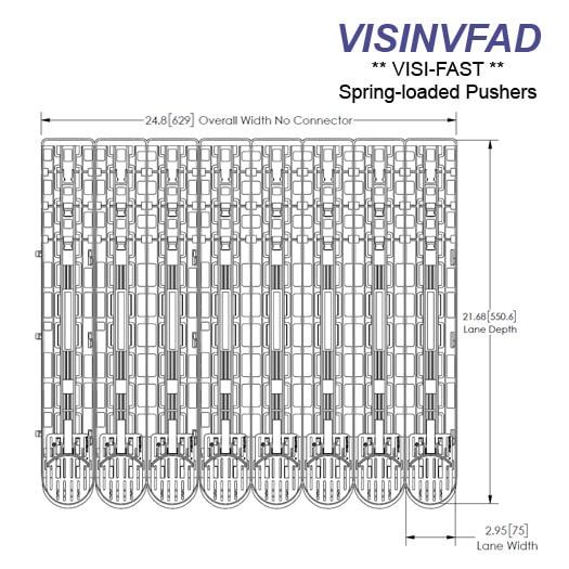 VISINVFAD Visi-Fast Pusher Glide, 8-Wide