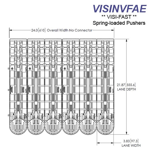 VISINVFAE Visi-Fast Pusher Glide, 6-Wide
